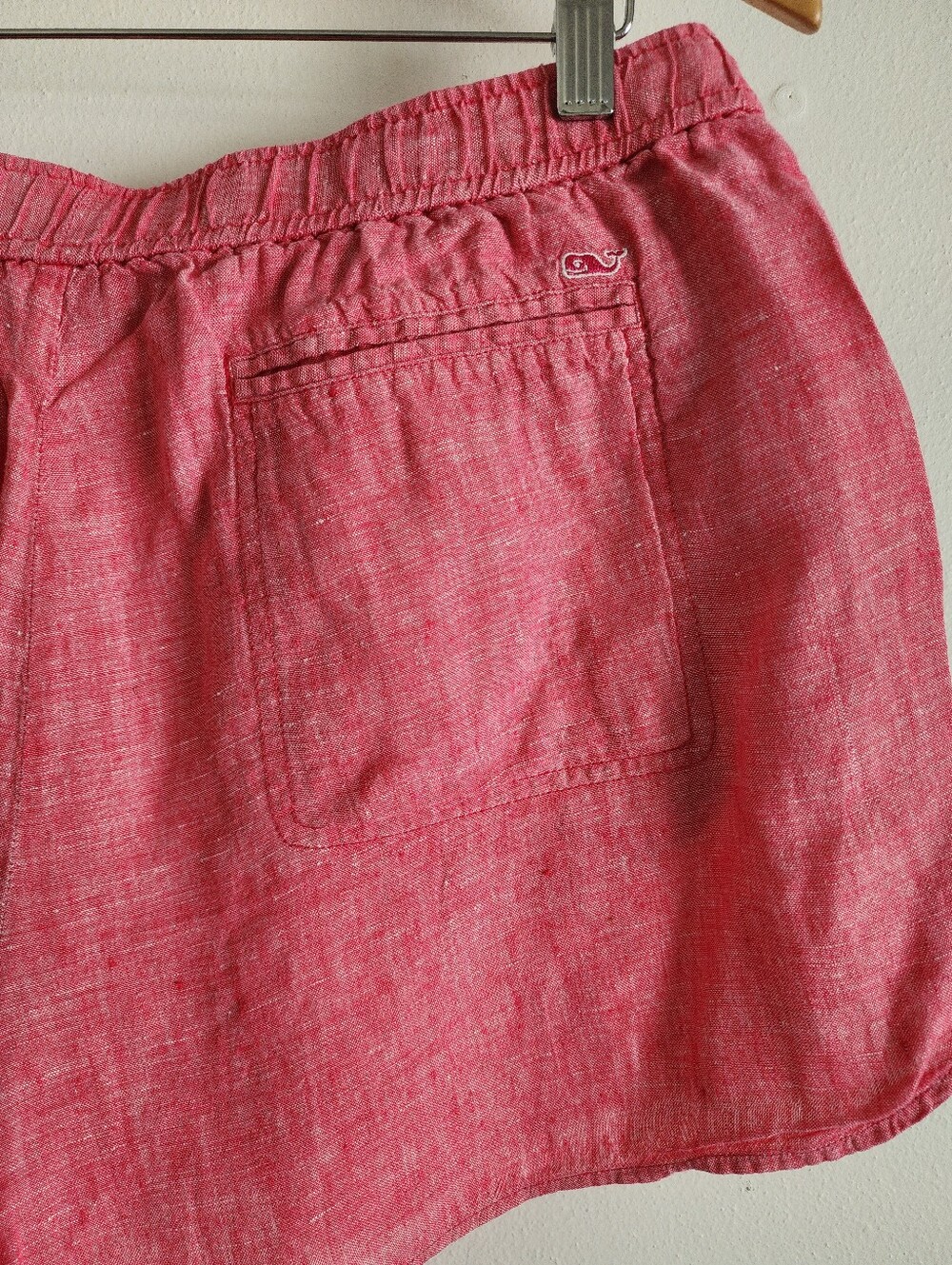 Vineyard Vines Pull On Linen Short Brick Red Size Large Women's Comfort Waist - Picture 6 of 10